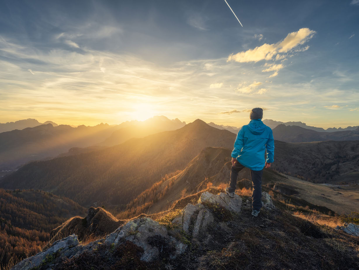 Summit at sunrise